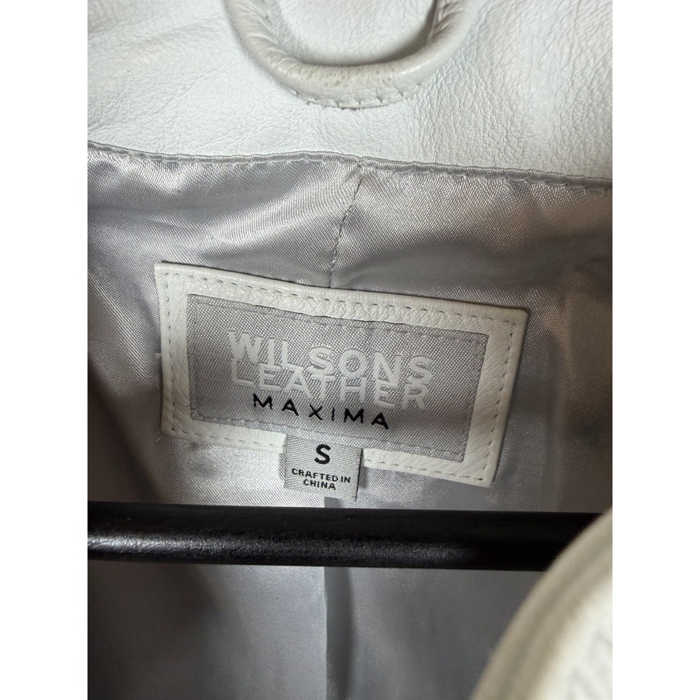 Vintage Y2K Wilsons Leather Maxima Cafe Racer Motorcycle Jacket Womens Size S - Picture 2 of 9